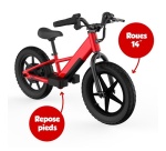 Draisienne électrique Wispeed WIKIDS Rouge 14" 100W