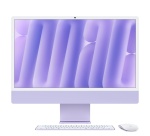 iMac Apple iMac 24" écran rétina 4,5K 256 Go SSD 16 Go RAM Puce M4 CPU 8 cœurs GPU 8 cœurs Mauve