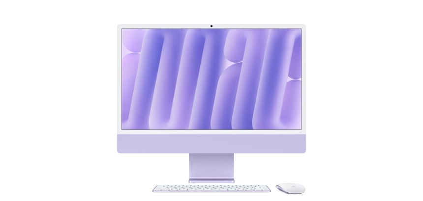 iMac Apple iMac 24" écran rétina 4,5K 256 Go SSD 16 Go RAM Puce M4 CPU 8 cœurs GPU 8 cœurs Mauve