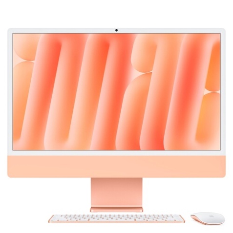 iMac Apple iMac 24" écran rétina 4,5K 512 Go SSD 16 Go RAM Puce M4 CPU 10 cœurs GPU 10 cœurs Orange