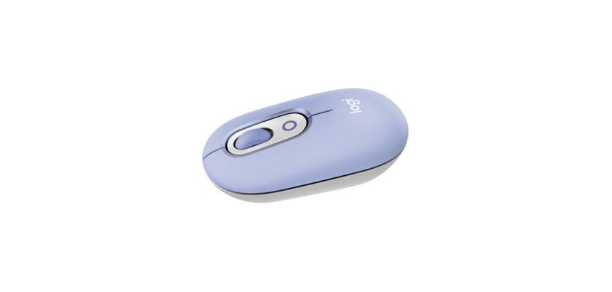 Souris Logitech LogitPOP Mouse, Bluetooth sans fil compacte et portable - Lilas