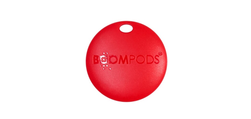 Balise connectée Boompods Finder Boomtag Rouge