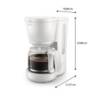 Cafetière filtre Philips HD7411/00 Serie 3000 1,25 L Blanc