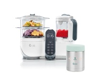 Robot préparation bébé Babymoov Bundle Nutribaby Plus White + 1 inox container ISY
