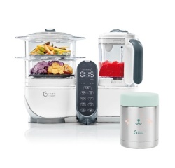 Robot préparation bébé Babymoov Bundle Nutribaby Plus White + 1 inox container ISY