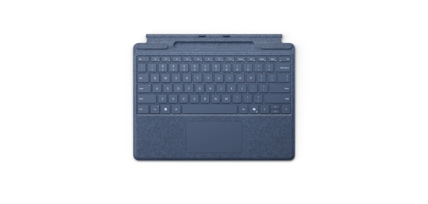 Clavier pour tablette Microsoft Surface Pro 13 pouces avec emplacement de recharge pour stylet - Bleu Saphir