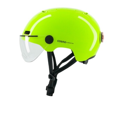 Casque vélo Cosmo Connected Fusion+ Jaune Fluorescent