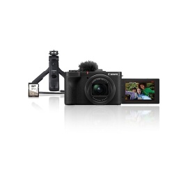 Appareil photo compact Canon Kit Vlogging PowerShot V1 + Trépied HG-100TBR + Télécommande sans-fil BR-E1 + SD 128Go