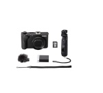 Appareil photo compact Canon Kit Vlogging PowerShot V1 + Trépied HG-100TBR + Télécommande sans-fil BR-E1 + SD 128Go