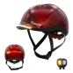 Casque vélo Overade Life Ruby LED Rouge