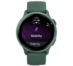 Montre connectée Garmin vívoactive 6, lunette Metallic Jasper Green avec boîtier vert sapin