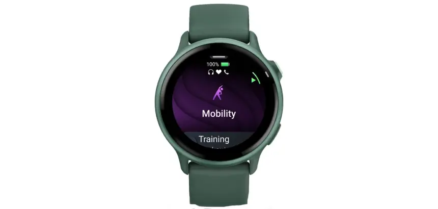 Montre connectée Garmin vívoactive 6, lunette Metallic Jasper Green avec boîtier vert sapin