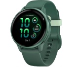 Montre connectée Garmin vívoactive 6, lunette Metallic Jasper Green avec boîtier vert sapin