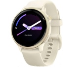 Montre connectée Garmin vívoactive 6, lunette Lunar Gold avec boîtier ivoire