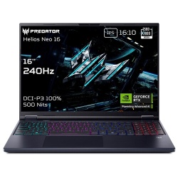PC portable Acer Gaming Predator Helios Neo 16 AI PHN16-73-97E2 écran LCD 16" 240 Hz WQXGA Intel Core Ultra 9 32 Go RAM 1 To SSD Nvidia GeForce RTX 5070 Ti Noir
