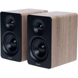 Enceinte PC Edifier M60 - Enceintes de bureau compactes certifiee High-Res Audio - 66 Watts - Bois