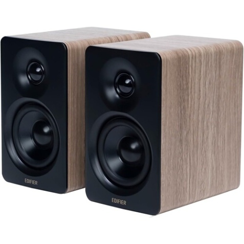 Enceinte PC Edifier M60 - Enceintes de bureau compactes certifiee High-Res Audio - 66 Watts - Bois