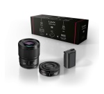 Objectif à Focale fixe Panasonic Kit Accessoires Optique fixe grand angle 26mm S-R26E + Optique fixe Portrait 50m f1.8m S-S50ME + Batterie  DMW-BLK22EB pour lumix S5 et S9