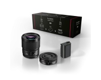 Objectif à Focale fixe Panasonic Kit Accessoires Optique fixe grand angle 26mm S-R26E + Optique fixe Portrait 50m f1.8m S-S50ME + Batterie  DMW-BLK22EB pour lumix S5 et S9