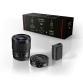 Objectif à Focale fixe Panasonic Kit Accessoires Optique fixe grand angle 26mm S-R26E + Optique fixe Portrait 50m f1.8m S-S50ME + Batterie  DMW-BLK22EB pour lumix S5 et S9