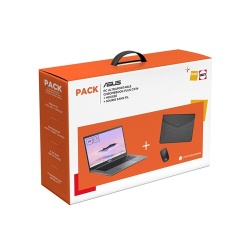 PC portable Asus Pack Chromebook Plus CX3402CVA-MW0999 14" Intel Core i3 8 Go RAM 256 Go SSD Tactile Gris + Pochette + Souris