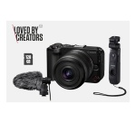 Appareil photo hybride Canon EOS R50 V + Optique RF-S 14-30mm pour Système EOS R + Poignée-Trépied HG-100TBR avec commande a distance  Bluetooth + Microphone DM-E100 +  Carte SD 128 GB