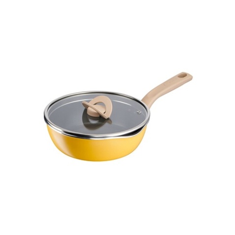 Poele Tefal One Pick Pot Pan 22 cm + Couvercle G1808604 Jaune metallisé