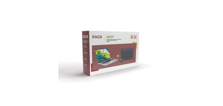 PC portable Acer Pack Aspire Go 15 AG15-42P-R38D 15,6" AMD Ryzen 7 16 Go RAM 1 To SSD Argent + Housse + Souris optique sans fil