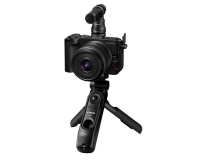Appareil photo hybride Canon EOS R50 V + Optique RF-S 14-30mm pour Système EOS R + Poignée-Trépied HG-100TBR avec commande a distance  Bluetooth + Microphone DM-E100 +  Carte SD 128 GB