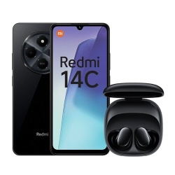 Smartphone Xiaomi Pack Redmi 14C 6,88" Double SIM 256 Go Noir + Redmi Buds 6 Play