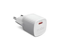 Chargeur pour téléphone mobile Sbs secteur plastique recyclé GaN PD 25 W USB C Blanc