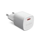 Chargeur pour téléphone mobile Sbs secteur plastique recyclé GaN PD 25 W USB C Blanc