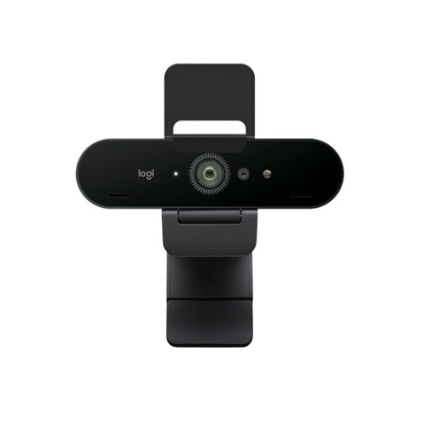 Webcam Logitech Brio 4K avec micro anti-parasite, correction automatique de l'éclairage HD pour PC/Mac/ordinateur portable/Macbook