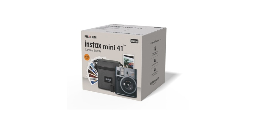 Appareil photo instantané Fujifilm Pack instax mini 41 noir (1 mini 41 + 1 film + 1 housse)