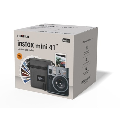 Appareil photo instantané Fujifilm Pack instax mini 41 noir (1 mini 41 + 1 film + 1 housse)