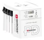 Adaptateur et convertisseur Skross Adaptateur 15O PAYS + sortie USB + Sortie Type C 45 WATTS+ cables High Speed charging 160 CM