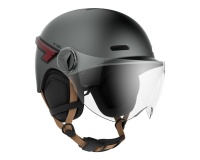 Casque vélo Casr GLOW AVEC LED ET VISIERE GRIS ANTHRACITE – L