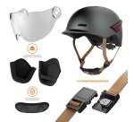 Casque vélo Casr GLOW AVEC LED ET VISIERE GRIS ANTHRACITE – L