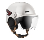 Casque vélo Casr GLOW AVEC LED ET VISIERE BLANC IVOIRE – L