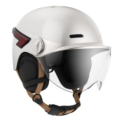 Casque vélo Casr GLOW AVEC LED ET VISIERE CREME – L