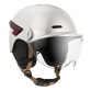 Casque vélo avec visière et Led Helmet Glow CASR, ivoire brillant