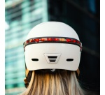 Casque vélo Casr GLOW AVEC LED ET VISIERE BLANC IVOIRE – L