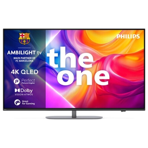 TV LED Philips QLED 65PUS9050 164cm 4K UHD Ambilight P5 VRR 144Hz Pied pivotant The One 2025