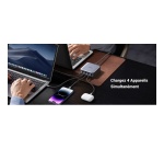 Chargeur et câble d'alimentation PC Ugreen secteur rapide de bureau 100W Gris Gris anodisé