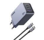 Chargeur et câble d'alimentation PC Ugreen secteur 100W Gris anodisé