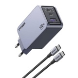 Chargeur et câble d'alimentation PC Ugreen secteur 100W Gris anodisé