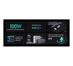 Chargeur et câble d'alimentation PC Ugreen secteur 100W Gris anodisé