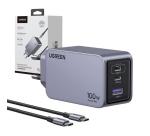 Chargeur et câble d'alimentation PC Ugreen secteur 100W Gris anodisé