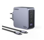Chargeur et câble d'alimentation PC Ugreen secteur 160W Gris anodisé