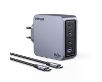 Chargeur et câble d'alimentation PC Ugreen secteur 160W Gris anodisé